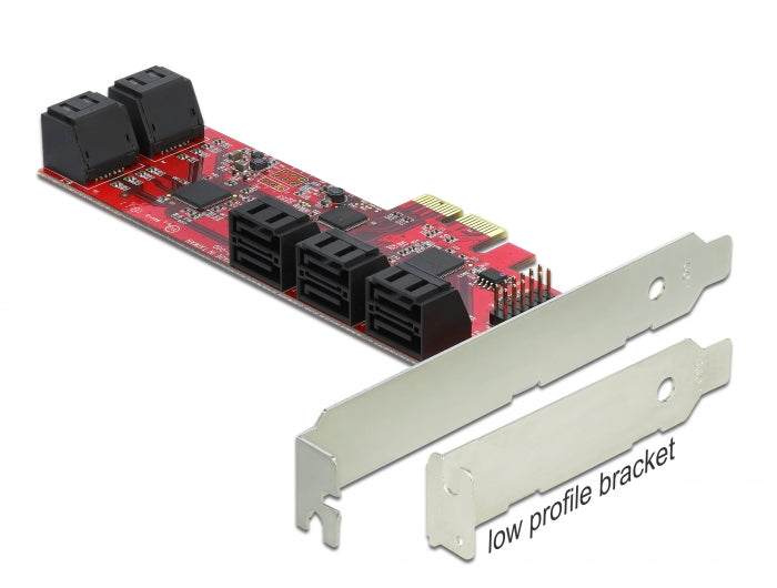 Delock PCI Express x2 Karte > 10 x intern SATA 6 Gb/s - Low Profile Formfaktor