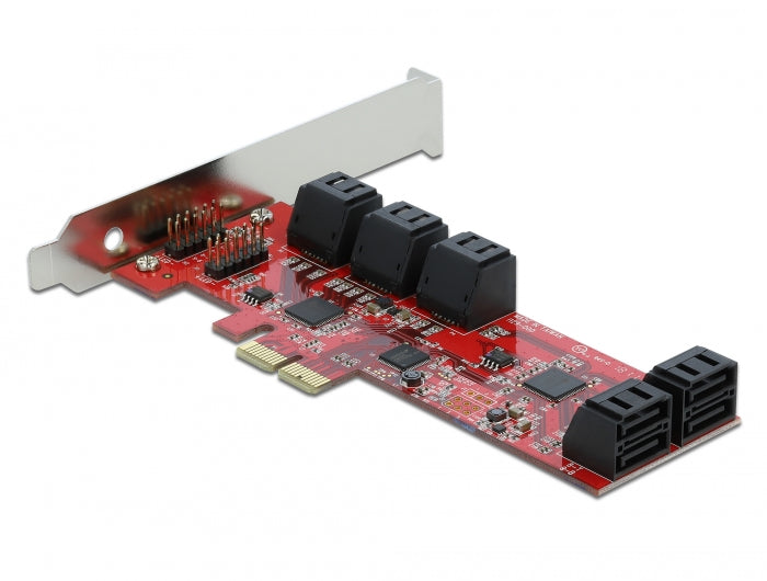 Delock PCI Express x2 Karte > 10 x intern SATA 6 Gb/s - Low Profile Formfaktor