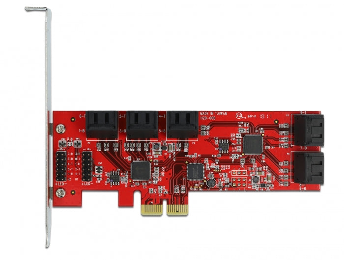 Delock PCI Express x2 Karte > 10 x intern SATA 6 Gb/s - Low Profile Formfaktor
