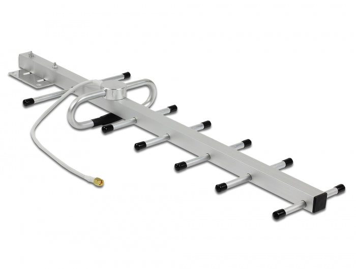 Delock LPWAN 806 - 896 MHz Yagi Antenne SMA Stecker 10 dBi starr direktional Wand- und Mastmontage outdoor
