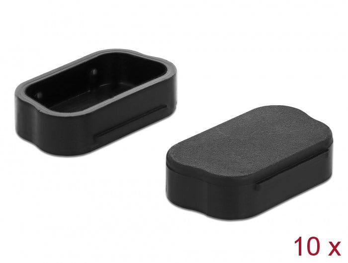 Delock Staubschutz für D-Sub 9 / D-Sub VGA-HD 15 Stecker 10 Stück schwarz