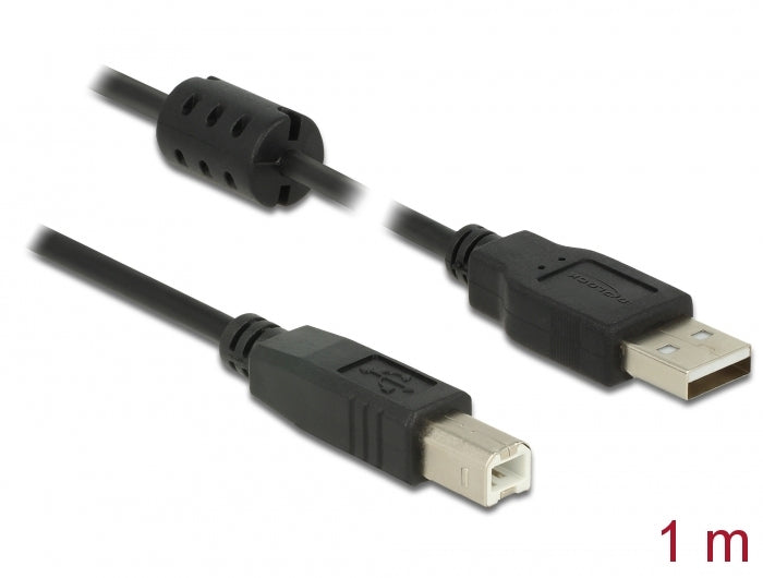 Delock Kabel USB 2.0 Typ-A Stecker > USB 2.0 Typ-B Stecker 1,0 m schwarz