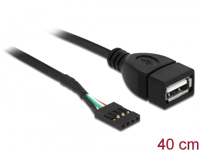 Delock USB Kabel Pin Header Buchse > USB 2.0 Typ-A Buchse 40 cm
