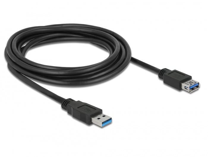 Delock USB 5 Gbps Verlängerungskabel Typ-A Stecker zu Buchse 3 m schwarz