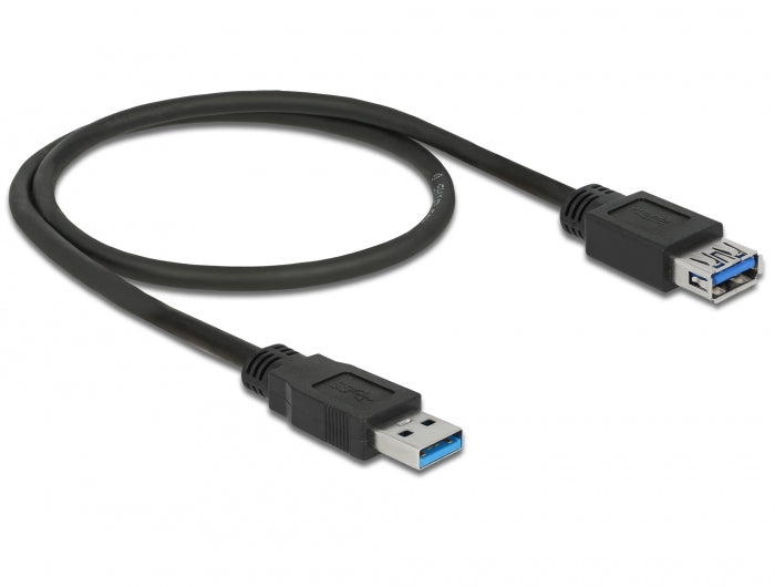 Delock USB 5 Gbps Verlängerungskabel Typ-A Stecker zu Buchse 0,5 m schwarz