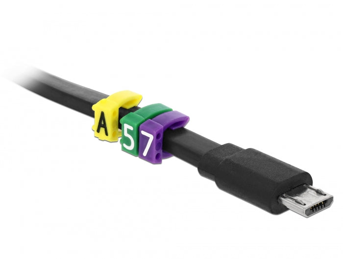 Delock Kabelmarker Clips A-Z gelb 260-teilig