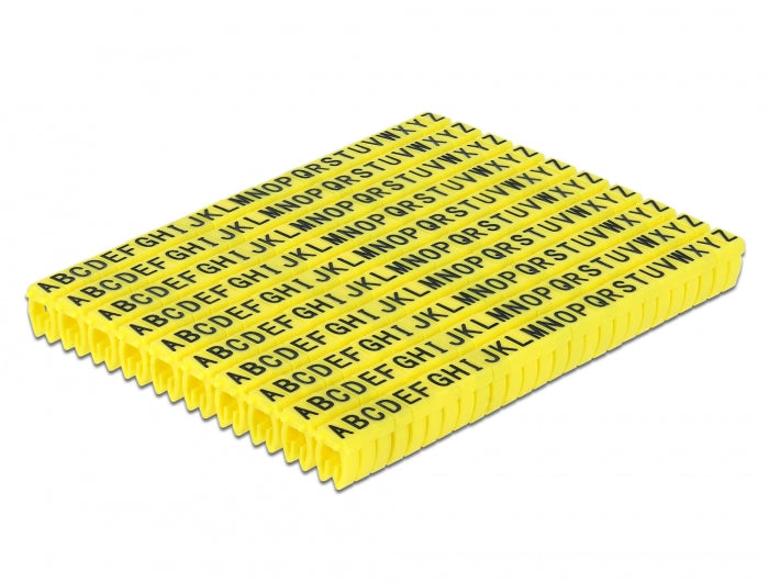 Delock Kabelmarker Clips A-Z gelb 260-teilig