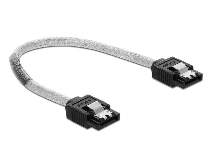 Delock SATA 6 Gb/s Kabel 20 cm transparent