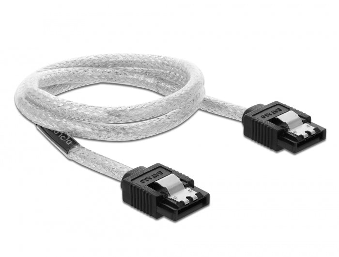 Delock SATA 6 Gb/s Kabel 50 cm transparent