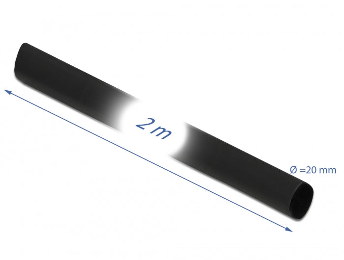 Delock Schrumpfschlauch 2 m x 20 mm schwarz