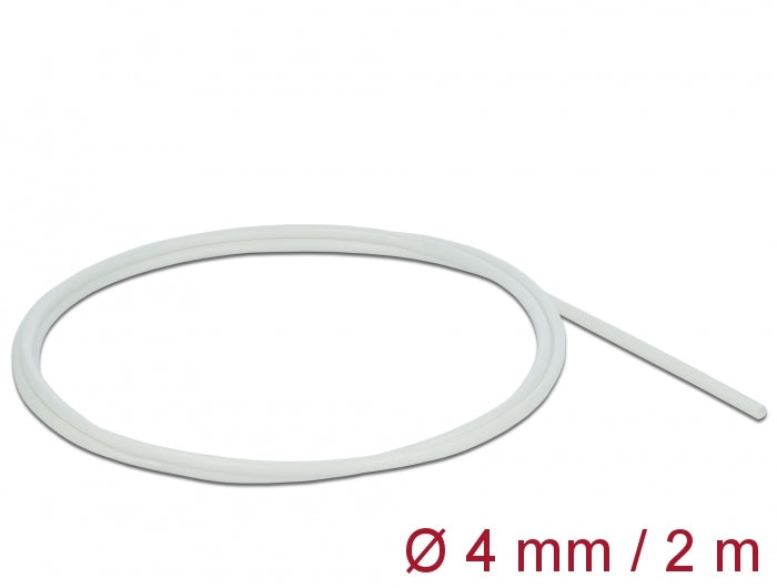 Delock Schutzschlauch Glasfasergeflecht 2 m x 4 mm weiß