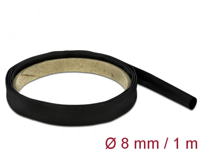 Delock Schrumpfschlauch 1 m x 8 mm schwarz