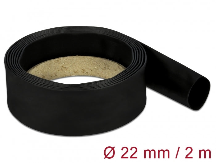 Delock Schrumpfschlauch 2 m x 22 mm schwarz