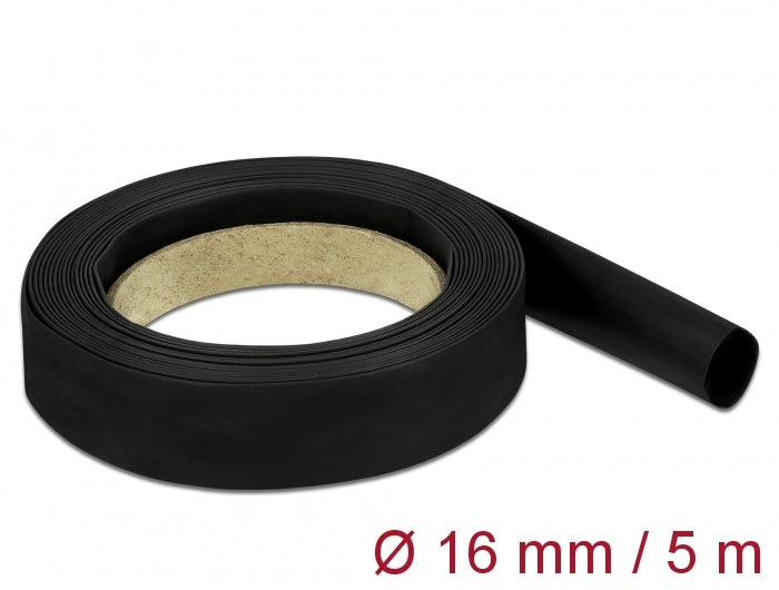 Delock Schrumpfschlauch 5 m x 16 mm schwarz