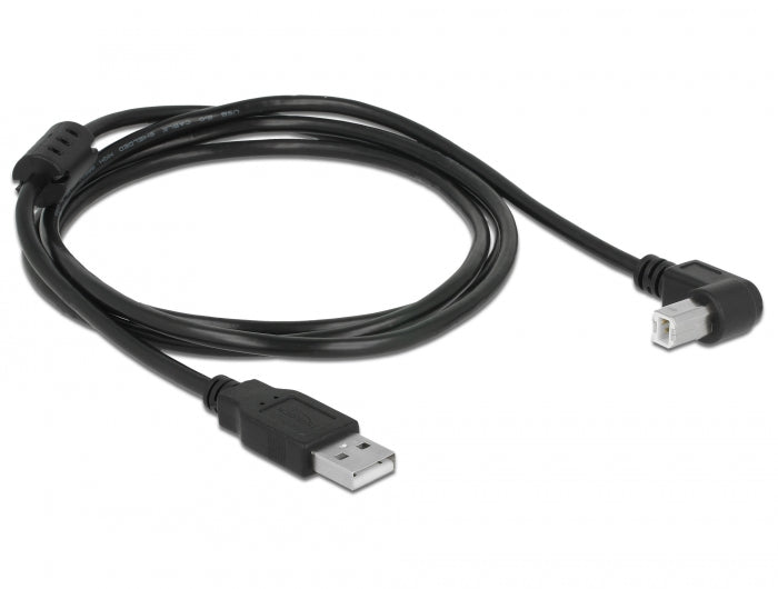 Delock Kabel USB 2.0 Typ-A Stecker > USB 2.0 Typ-B Stecker gewinkelt 1,5 m schwarz