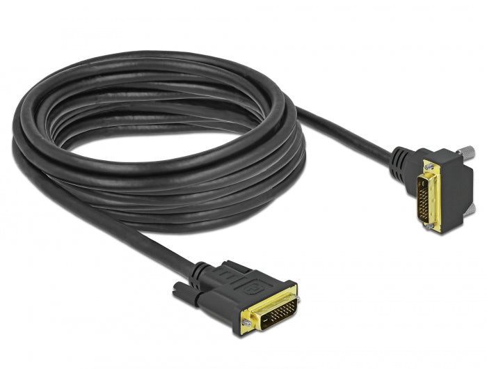 Delock DVI Kabel 24+1 Stecker zu 24+1 Stecker gewinkelt 5 m