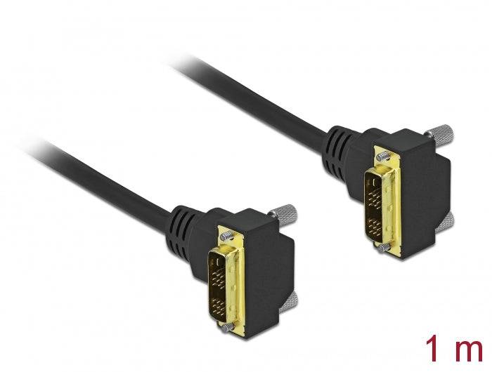 Delock DVI Kabel 18+1 Stecker gewinkelt zu 18+1 Stecker gewinkelt 1 m