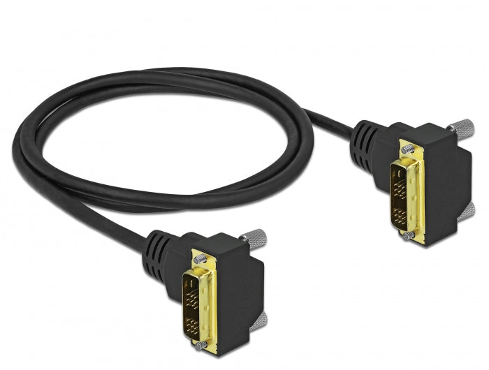 Delock DVI Kabel 18+1 Stecker gewinkelt zu 18+1 Stecker gewinkelt 1 m