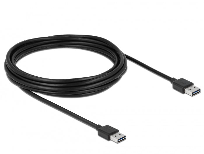 Delock Kabel EASY-USB 2.0 Typ-A Stecker > EASY-USB 2.0 Typ-A Stecker 5 m schwarz