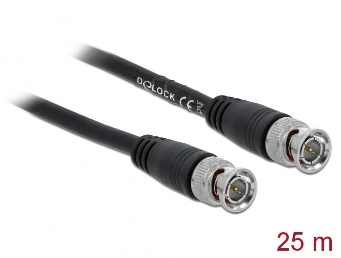 Delock Kabel BNC Stecker zu BNC Stecker 75 Ohm 25 m