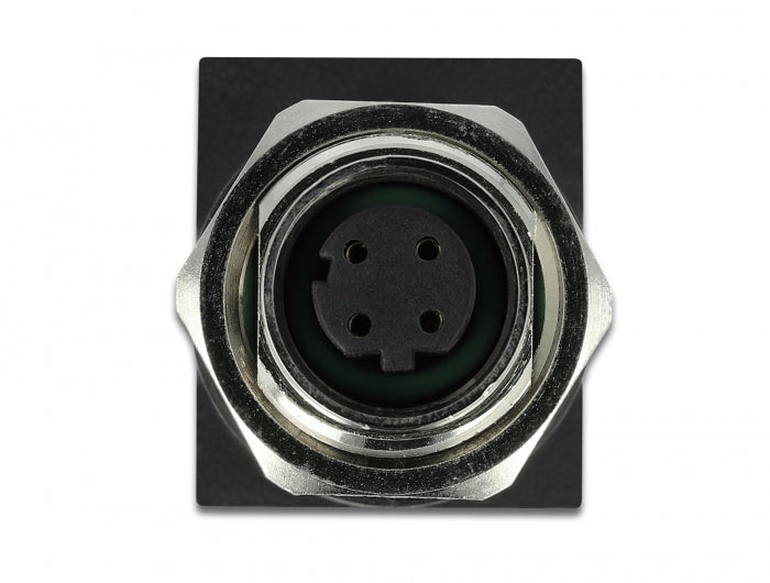 Delock Netzwerkadapter M12 D-kodiert 4 Pin Buchse zu RJ45 Buchse