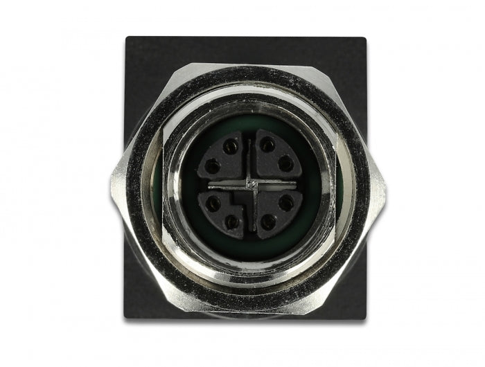 Delock Netzwerkadapter M12 X-kodiert 8 Pin Buchse zu RJ45 Buchse