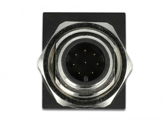 Delock Netzwerkadapter M12 A-kodiert 8 Pin Stecker zu RJ45 Buchse