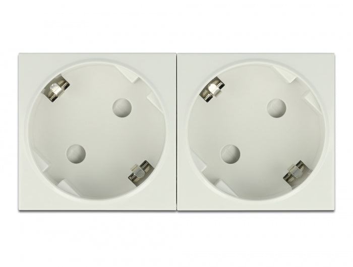 Delock Easy 45 Schutzkontakt-Steckdose 45°-Anordnung 2-fach erweiterbar 45 x 45 mm 5 Stück