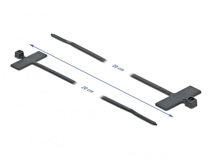 Delock Kabelbinder mit Beschriftungsfeld L 200 x B 2,5 mm schwarz 10 Stück