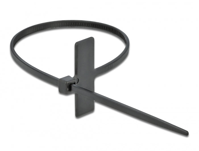 Delock Kabelbinder mit Beschriftungsfeld L 100 x B 2,5 mm schwarz 10 Stück