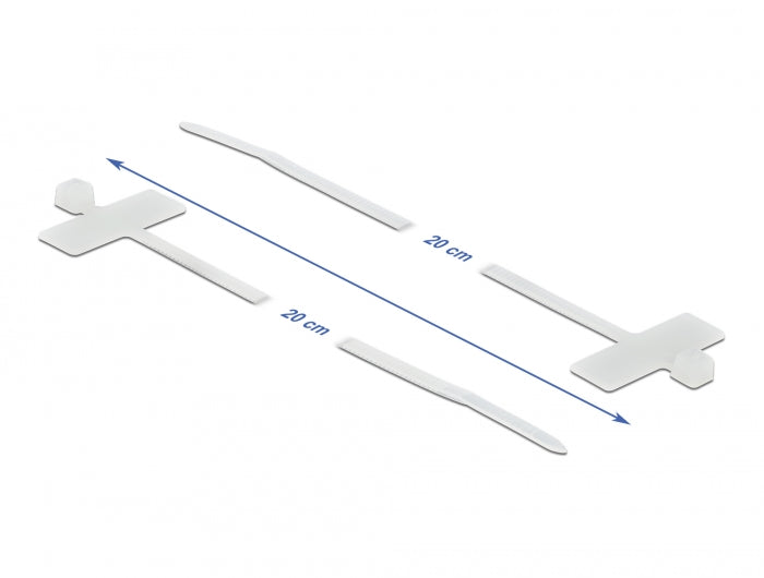 Delock Kabelbinder mit Beschriftungsfeld L 200 x B 2,5 mm weiß 10 Stück