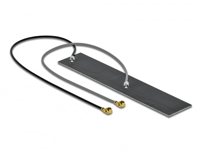Delock WLAN 802.11 ac/ax/a/h/b/g/n Doppelantenne 2 x I-PEX Inc., MHF® I Stecker 2,2 – 4,0 dBi 2 x 15 cm PCB intern Klebemontage