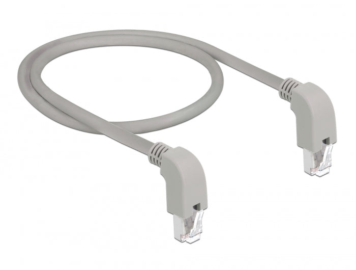 Delock Netzwerkkabel RJ45 Cat.5e SF/UTP unten / unten gewinkelt 0,5 m