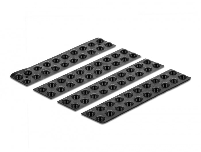 Delock Gummifüße rund selbstklebend 6 x 2 mm 80 Stück schwarz