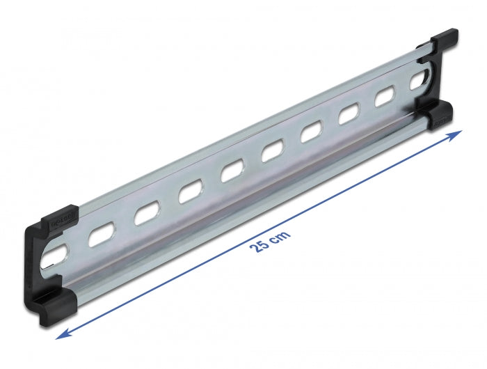 Delock Hutschiene 35 x 7,5 mm (25 cm) Stahl