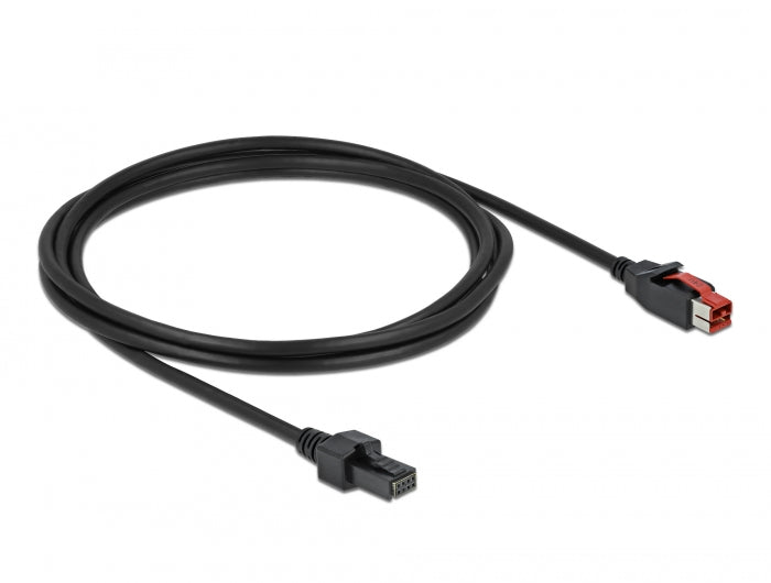 Delock PoweredUSB Kabel Stecker 24 V zu 2 x 4 Pin Stecker 2 m für POS Drucker und Terminals