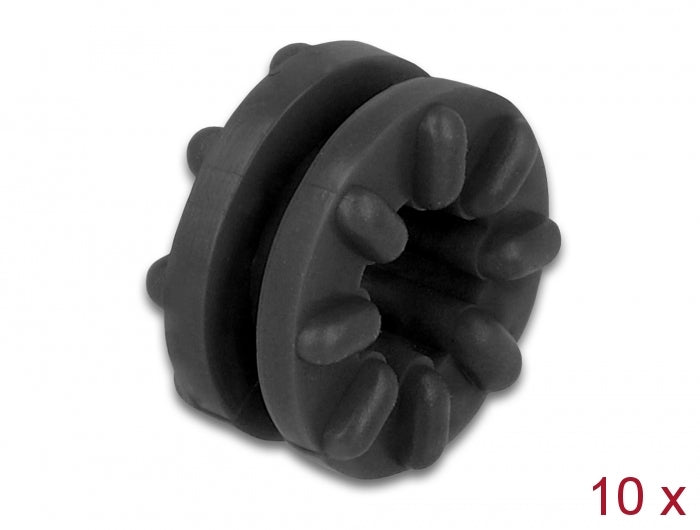 Delock Anti Vibrations Tülle schwarz 10 Stück