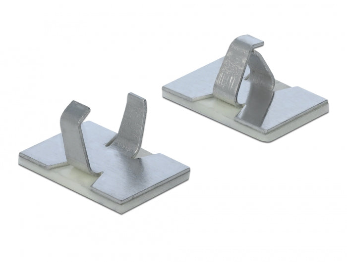 Delock Kabelklemme selbstklebend Aluminium 10 Stück