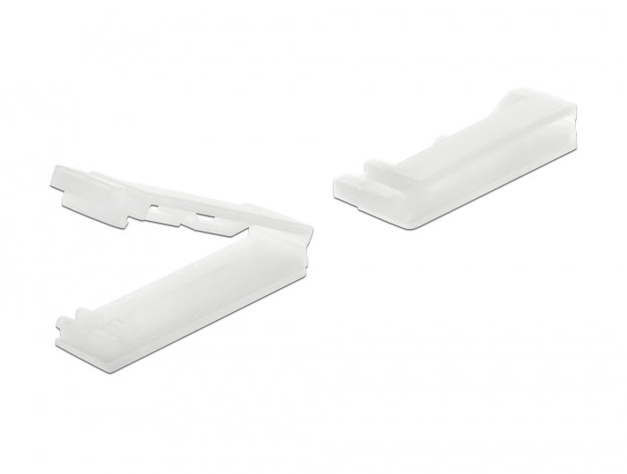 Delock Flachbandkabelhalter mit Verschlussclip selbstklebend natur 10 Stück