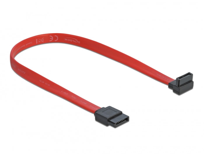 Delock SATA 3 Gb/s Kabel gerade auf oben gewinkelt 30 cm rot