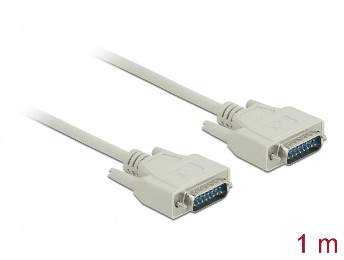 Delock Serielles Kabel D-Sub15 Stecker zu Stecker 1 m