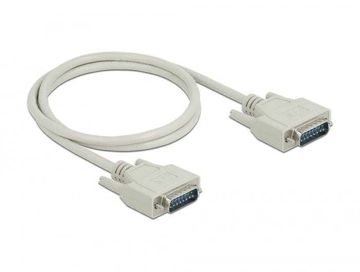 Delock Serielles Kabel D-Sub15 Stecker zu Stecker 1 m