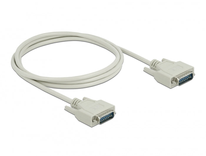 Delock Serielles Kabel D-Sub15 Stecker zu Stecker 2 m