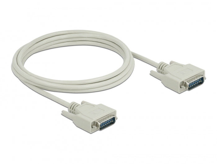 Delock Serielles Kabel D-Sub15 Stecker zu Stecker 3 m
