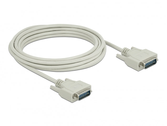 Delock Serielles Kabel D-Sub15 Stecker zu Stecker 5 m