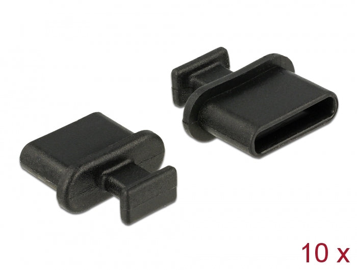 Delock Staubschutz für USB Type-C™ Buchse mit Griff 10 Stück schwarz