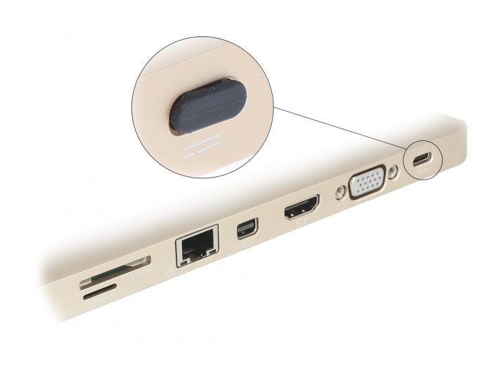 Delock Staubschutz für USB Type-C™ Buchse ohne Griff 10 Stück schwarz