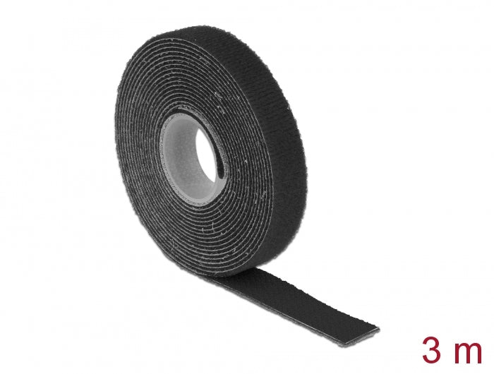 Delock Klettband auf Rolle L 3 m x B 13 mm schwarz