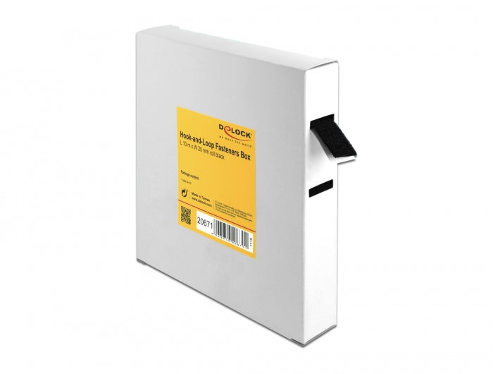 Delock Klettband auf Rolle L 10 m x B 20 mm in Box schwarz