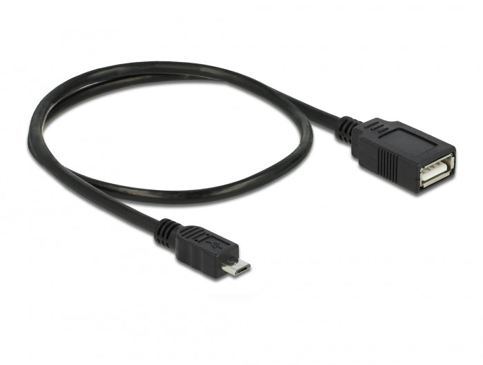 Delock Kabel USB micro-B Stecker > USB 2.0-A Buchse OTG 50 cm